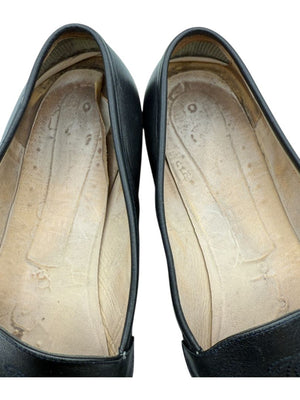 Chanel Black Leather Square Toe Loafers – Size 40