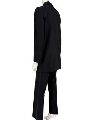 Dolce & Gabbana Black Wool-Silk Blend Tuxedo Blazer & Pants Set – Size IT 44 (US 8)