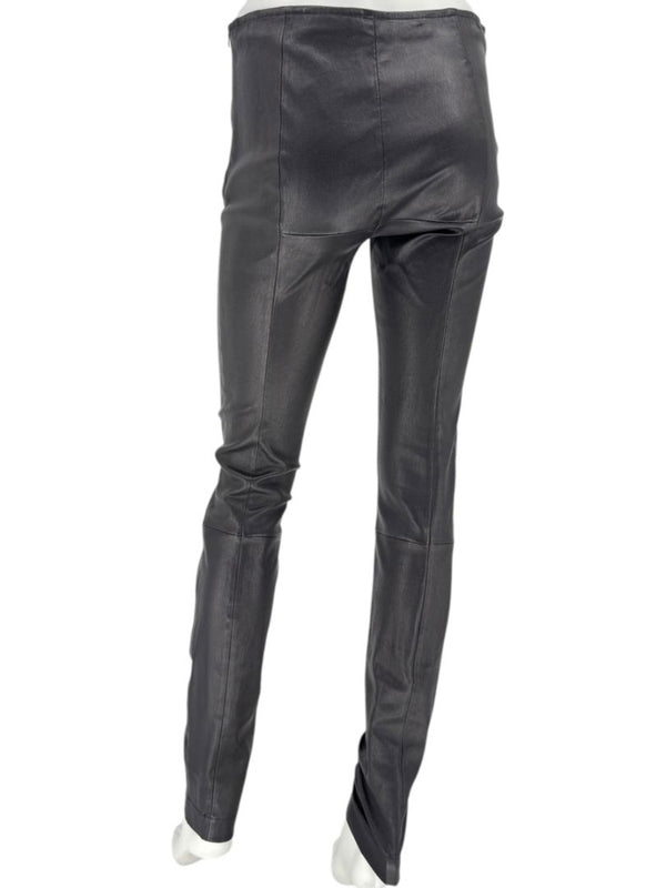 The Row Black Lambskin-Front Legging Pants – Size Large