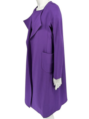 Pamella Roland Purple 2-Piece Dress & Coat Set Sheath Dress & Jacket – Large