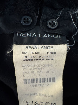 Rena Lange Black Lace Ruffle Blouse – Size 40 (US 8)