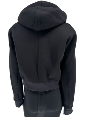 Givenchy Paris Black Cropped Zip Hoodie – Size M