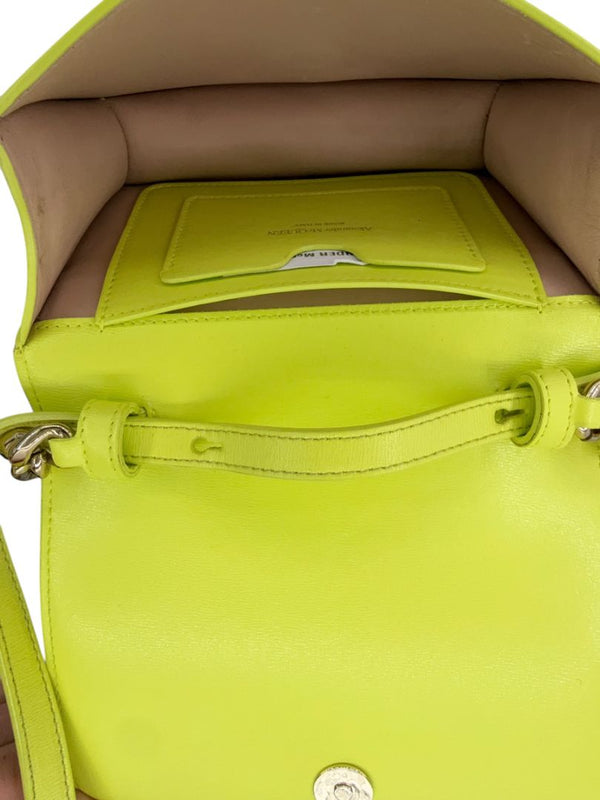 Alexander McQueen Women’s Lichen Green Leather Knuckle Mini Shoulder Bag