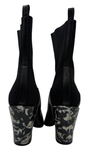 Jimmy Choo Western Style Tortoiseshell Effect Heel Booties - Size 37.5