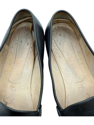 Chanel Black Leather Square Toe Loafers – Size 40