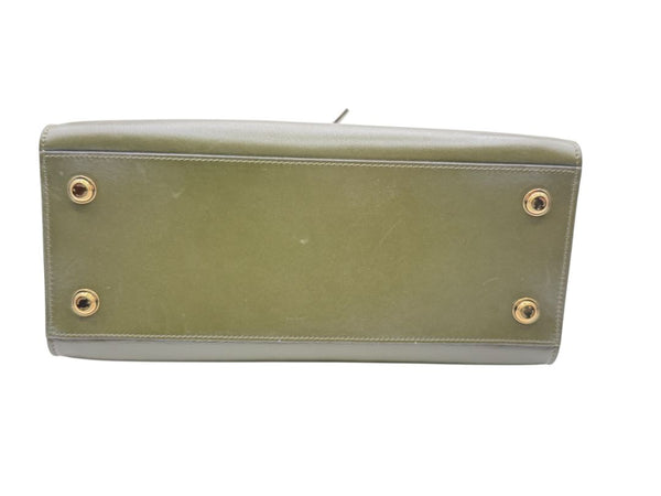Louis Vuitton White/Green Leather City Steamer MM Bag