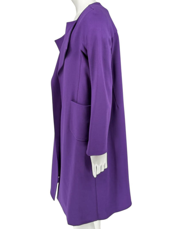 Pamella Roland Purple 2-Piece Dress & Coat Set Sheath Dress & Jacket – Large