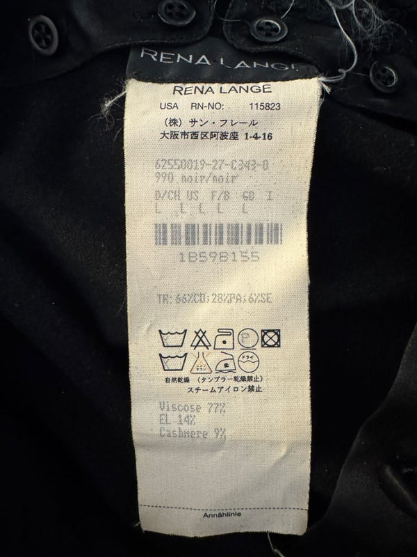 Rena Lange Black Lace Ruffle Blouse – Size 40 (US 8)