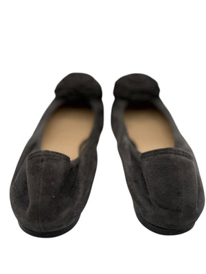 Valentino Garavani Gray Suede Rosette Ballet Flats – Size 36.5