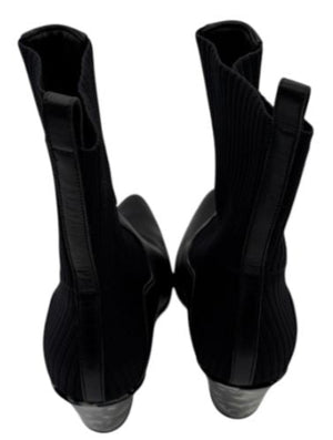 Jimmy Choo Western Style Tortoiseshell Effect Heel Booties - Size 37.5