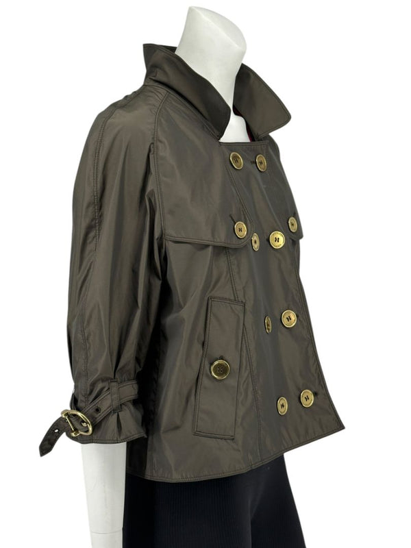 Burberry London Cropped Double-Breasted Jacket – Size US 12 / UK 14