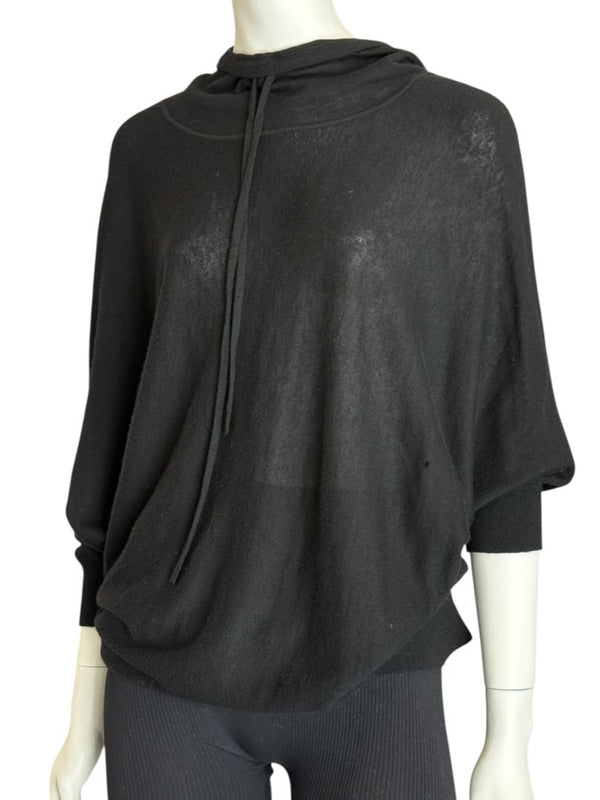 Donna Karan New York 100% Cashmere Black Hoodie – Size M