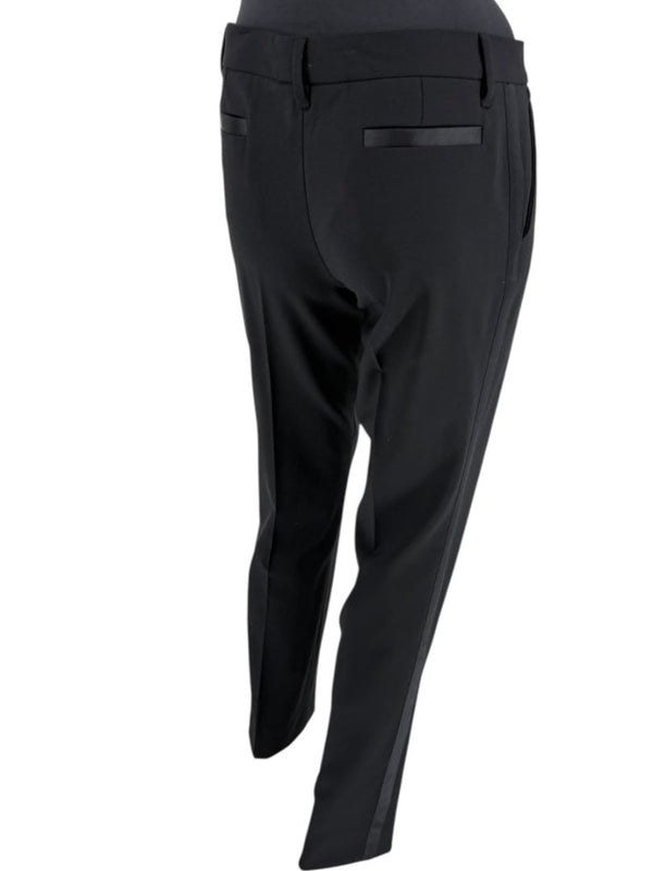 Dolce & Gabbana Black Wool-Silk Blend Tuxedo Blazer & Pants Set – Size IT 44 (US 8)