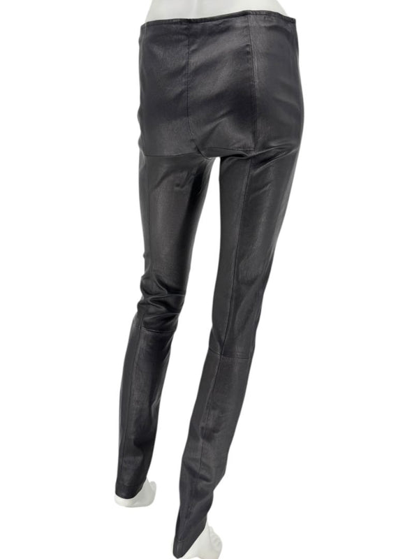 The Row Black Lambskin-Front Legging Pants – Size Large