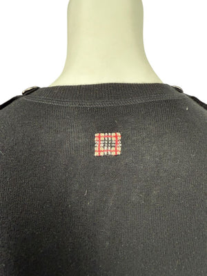 Burberry London Black Silk & Cashmere Knit Top – Size L