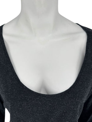 Pauw Amsterdam Charcoal Modal-Cashmere Long Sleeve Top – Size 40 (US M)