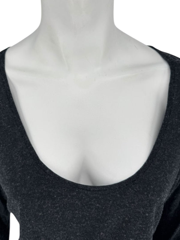 Pauw Amsterdam Charcoal Modal-Cashmere Long Sleeve Top – Size 40 (US M)