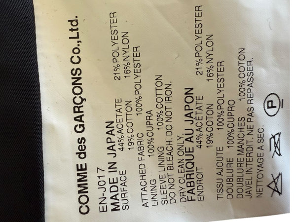 Comme des Garçons Black Jacquard Cropped Jacket – Size M