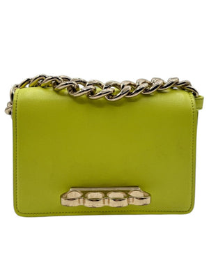 Alexander McQueen Women’s Lichen Green Leather Knuckle Mini Shoulder Bag