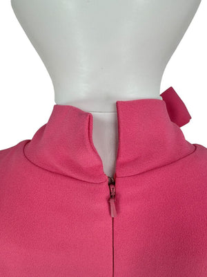 Pamella Roland Fuchsia Cold Shoulder Shift Dress – Large