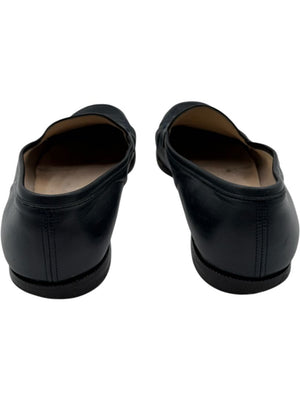 Chanel Black Leather Square Toe Loafers – Size 40