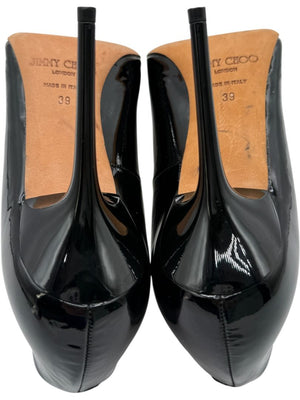 Jimmy Choo Black Patent Leather Pointed Toe Pumps – Size 39