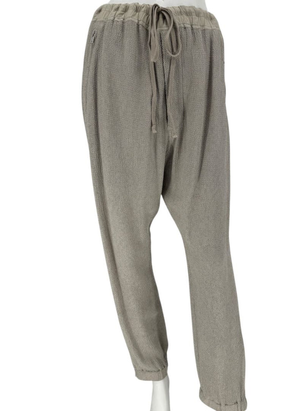 Rick Owens Taupe Draped Tank & Textured Jogger Set - Size IT 42 / US 6