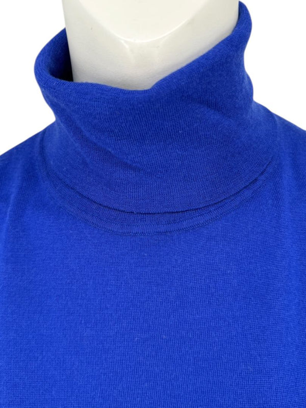 Lafayette 148 New York Royal Blue Sleeveless Turtleneck Sweater – Size L