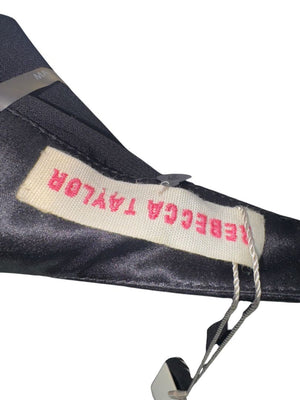 Rebecca Taylor Black Dandelion-Print Chiffon Camisole – Size 8 – NWT