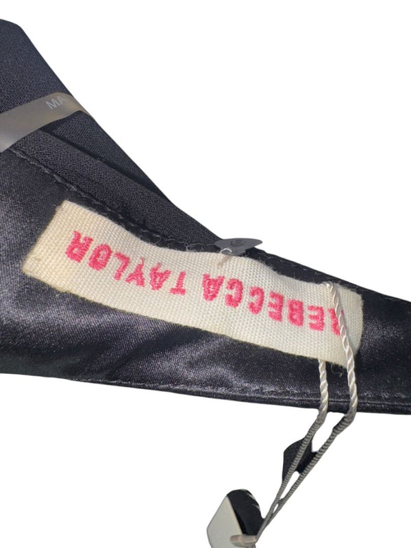 Rebecca Taylor Black Dandelion-Print Chiffon Camisole – Size 8 – NWT