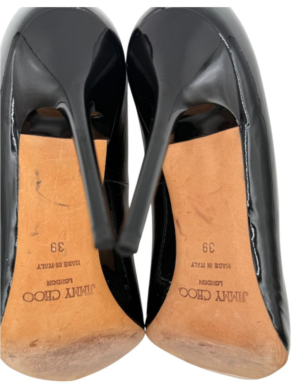 Jimmy Choo Black Patent Leather Pointed Toe Pumps – Size 39