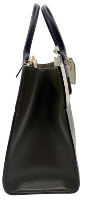 Louis Vuitton White/Green Leather City Steamer MM Bag