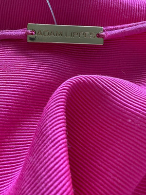 Adam Lippes Fuchsia Balloon-Sleeve Tiered Mini Dress – Size XS