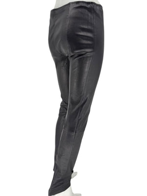 The Row Black Lambskin-Front Legging Pants – Size Large