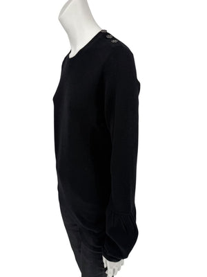Burberry London Black Silk & Cashmere Knit Top – Size L