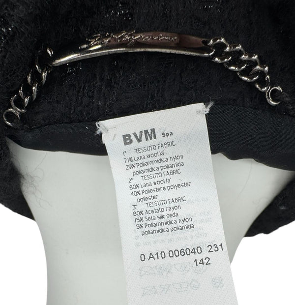 Les Copains Black Textured Wool Blend Skirt Suit – Size 10 (NWT)