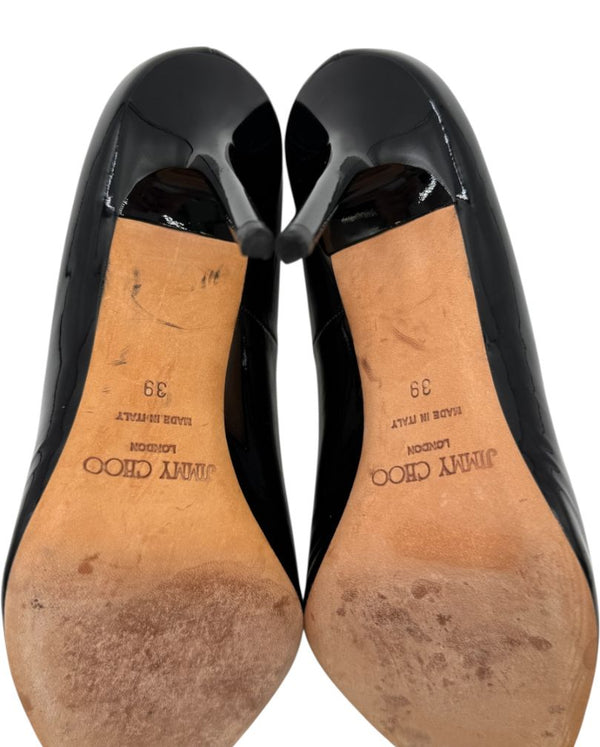 Jimmy Choo Black Patent Leather Pointed Toe Pumps – Size 39