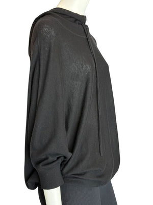 Donna Karan New York 100% Cashmere Black Hoodie – Size M