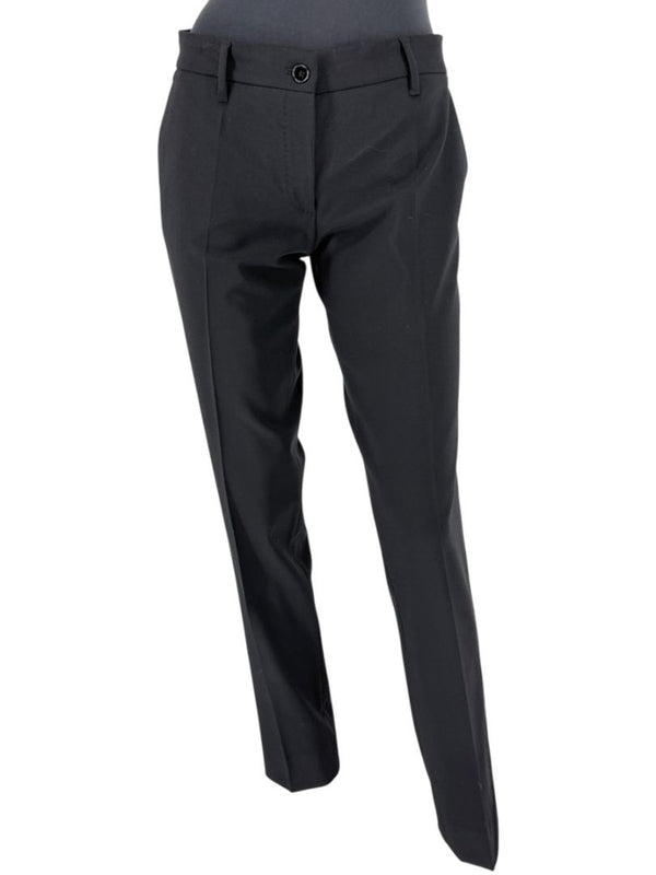 Dolce & Gabbana Black Wool-Silk Blend Tuxedo Blazer & Pants Set – Size IT 44 (US 8)