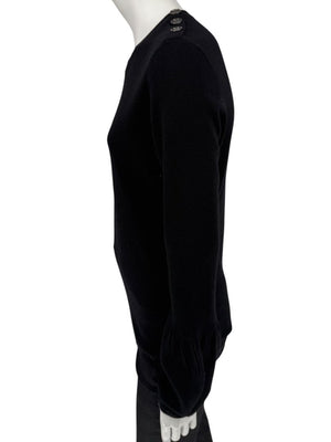Burberry London Black Silk & Cashmere Knit Top – Size L