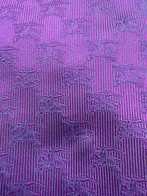 Burberry London Purple Equestrian Knight Silk Tie – Excellent Pre-Owned Condition