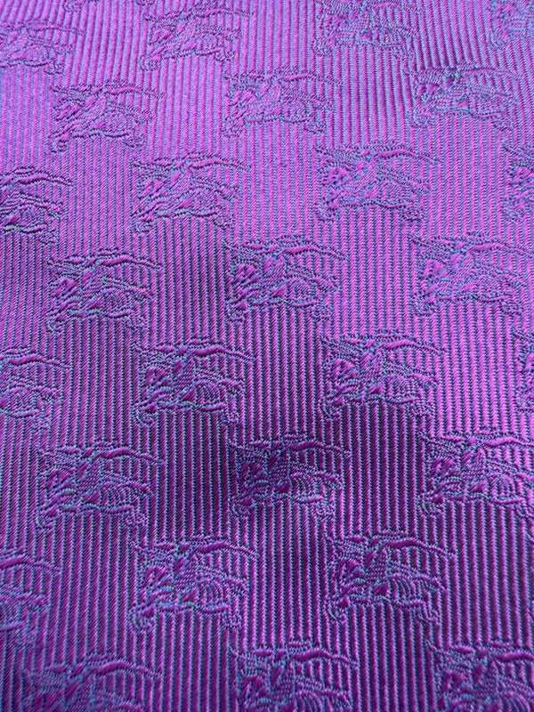 Burberry London Purple Equestrian Knight Silk Tie – Excellent Pre-Owned Condition
