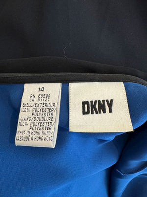 DKNY Navy Blue Sheer Overlay Maxi Skirt – Size 14