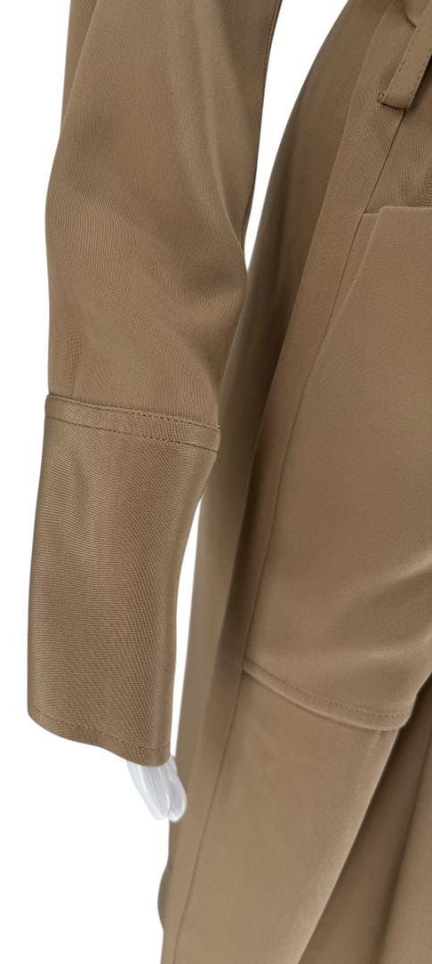 Kiton Camel Silk Belted Jacket – Size 44 (IT)