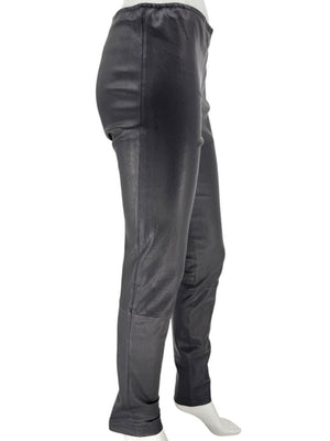 The Row Black Lambskin-Front Legging Pants – Size Large