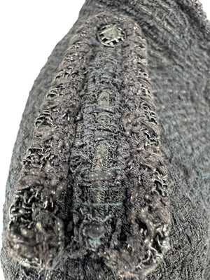 Chanel Women’s Black Textured Tweed Military-Inspired Jacket – Size 44