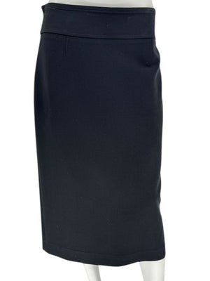 Michael Kors Black Wool-Blend Pencil Skirt – Size 14