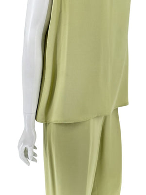Bill Blass Three-Piece Green & Geometric Jacket Pant Set – XL