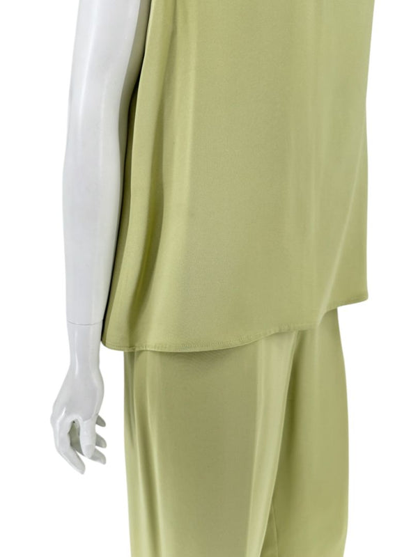 Bill Blass Three-Piece Green & Geometric Jacket Pant Set – XL