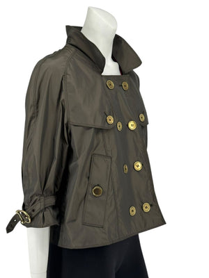 Burberry London Cropped Double-Breasted Jacket – Size US 12 / UK 14
